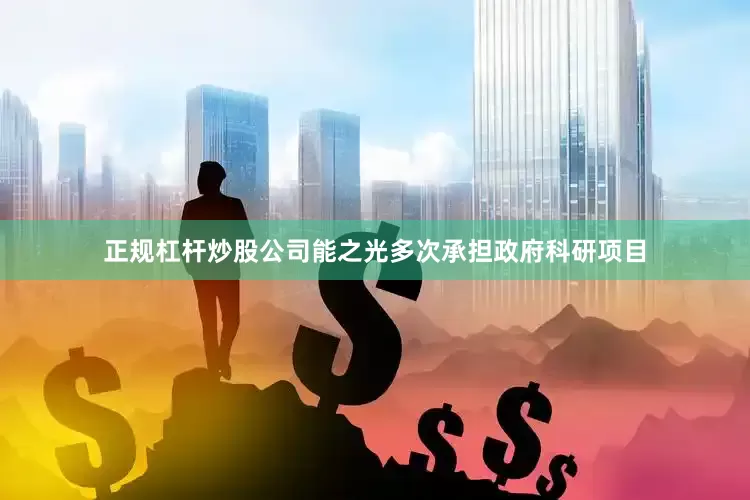 正规杠杆炒股公司能之光多次承担政府科研项目